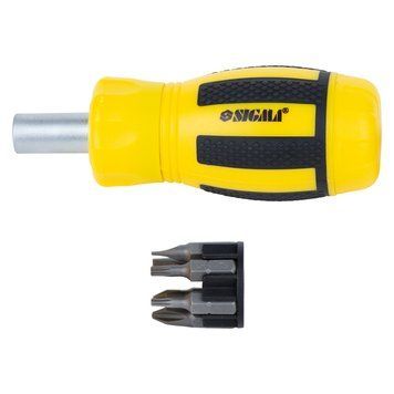Викрутка із реверсом MINI + біти 6 шт CrV SIGMA (4001811) 4001811 фото